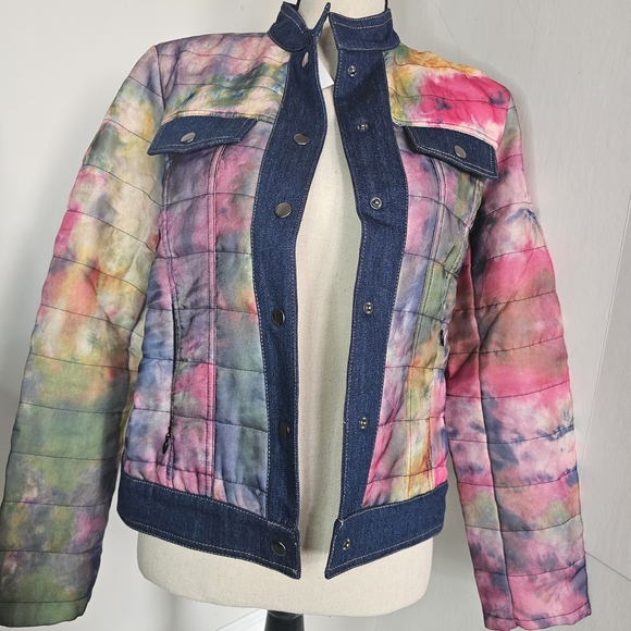 Oolala  Multicolor Tie-Dye Jean Jacket - Picture 13 of 16